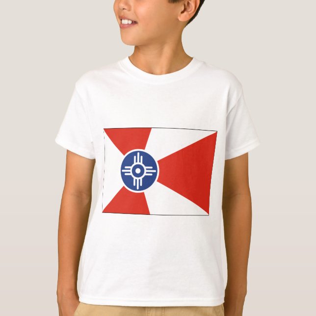 Wichita Kansas ICT Flagga T-shirt (Framsida)