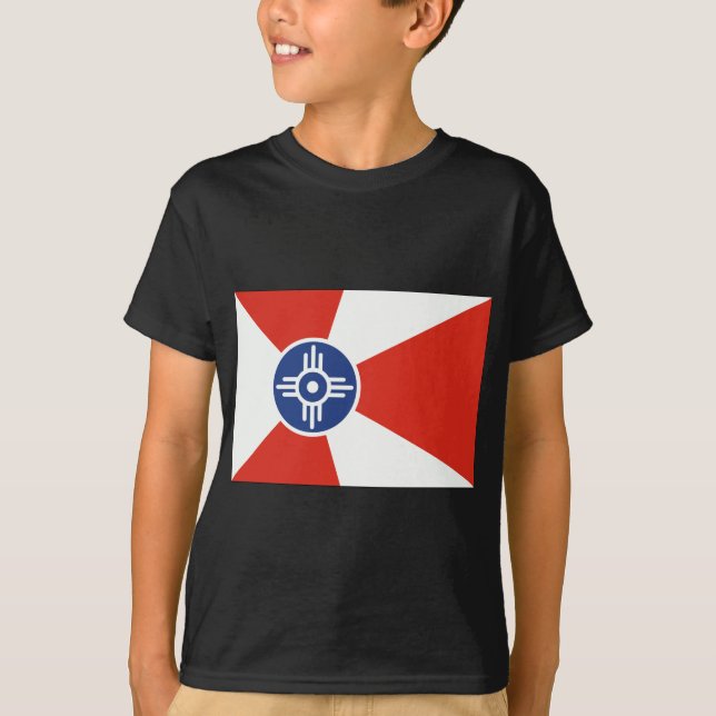 Wichita Kansas ICT Flagga T Shirt (Framsida)