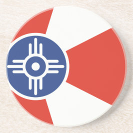 Wichita Kansas ICT Flagga Underlägg Sandsten