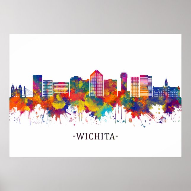 Wichita Kansas Skyline Poster (Framsidan)
