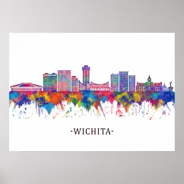 Wichita Kansas Skyline Poster (Framsidan)