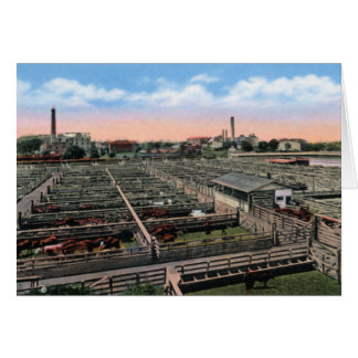 Wichita Kansas Stockyards Hälsningskort
