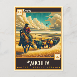 Wichita, Kansas   VINTAGE Vykort