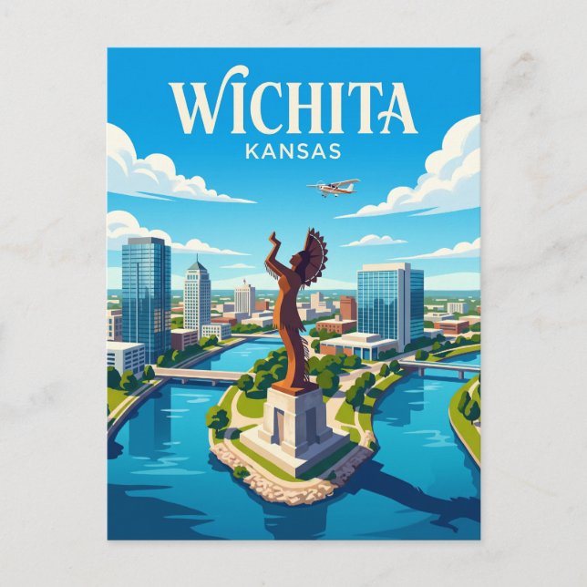 Wichita Kansas Vykort (Framsida)