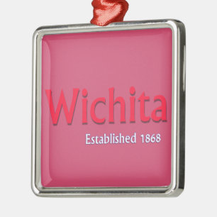 Wichita kvadrerar etablerat högvärdigt prydnadar julgransprydnad metall