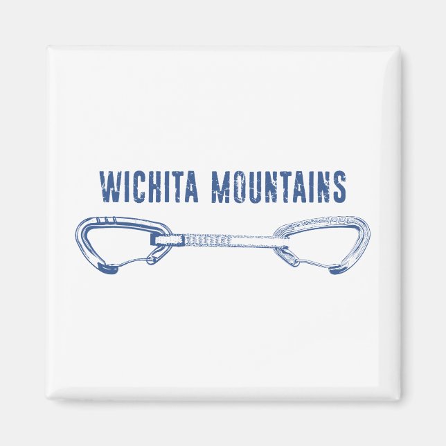 Wichita Mountains Sten-klätterkvickdraw Magnet (Framsidan)