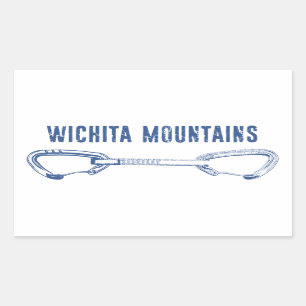 Wichita Mountains Sten-klätterkvickdraw Rektangulärt Klistermärke