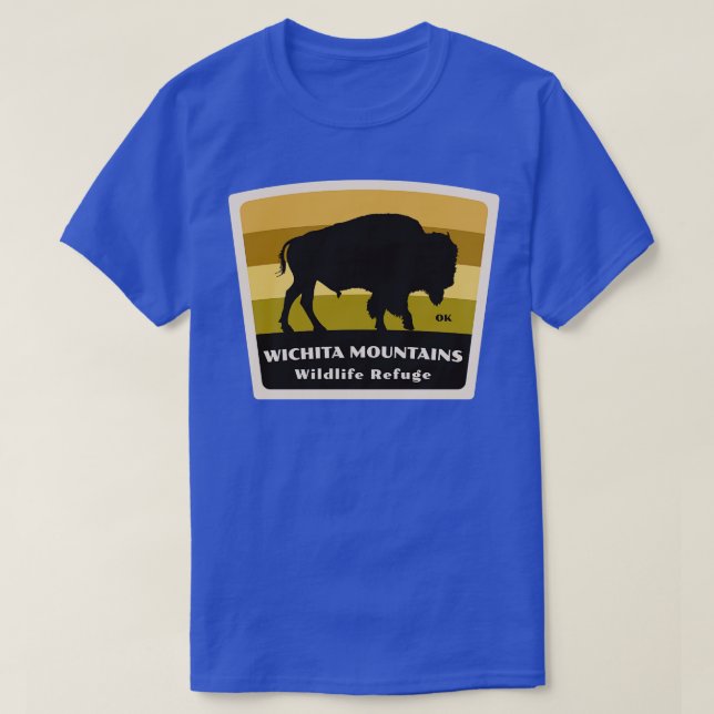 Wichita Mountains Wildlife Refuge Oklahoma Roaming T Shirt (Design framsida)
