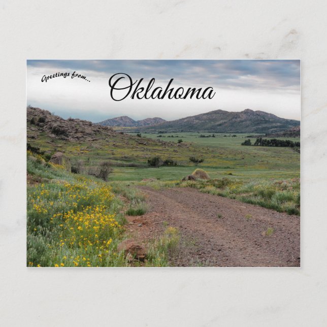 Wichita Mountains Wildlife Refuge Oklahoma Vykort (Framsida)