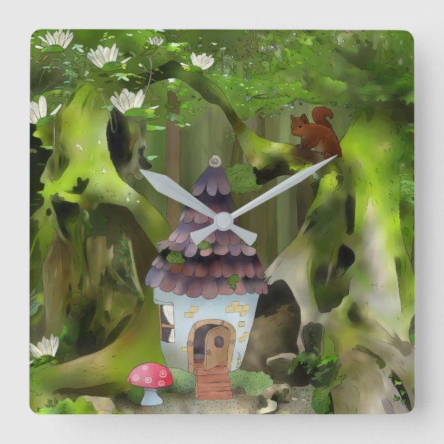 Wichtelwald   fyrkantig klocka (Framsida)