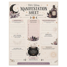 Wick & Whimsy Manifestationsblad
