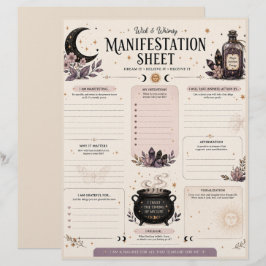 Wick & Whimsy Manifestationsblad Brevhuvud