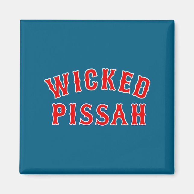 Wicked Ah Er Boston New England Southie  Magnet (Framsidan)