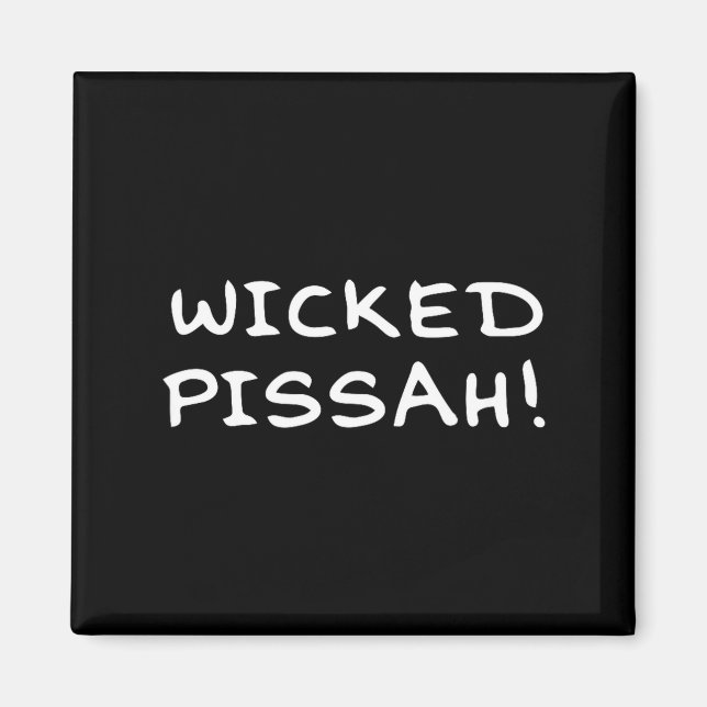 Wicked Ah! Funny Awesome Er New England  Magnet (Framsidan)