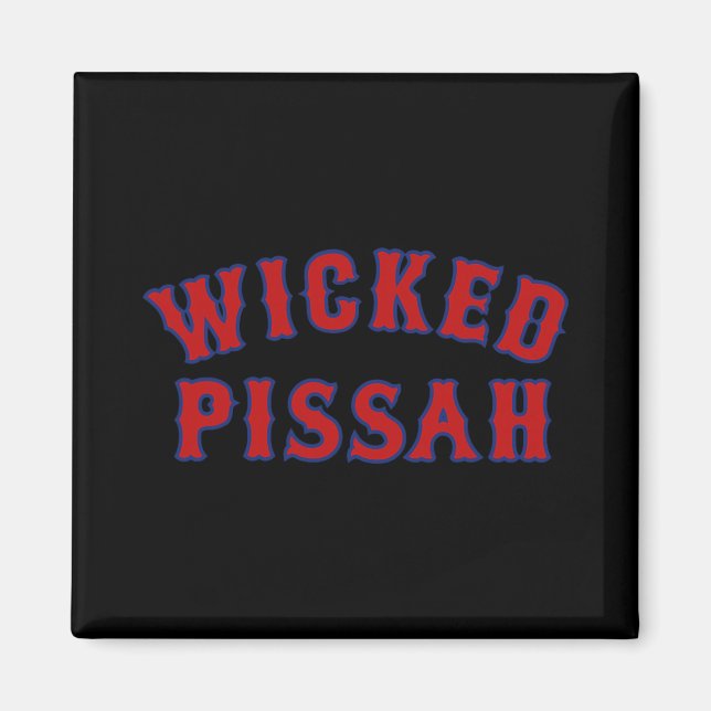 Wicked Ah Funny Er Boston New England Southie Gift Magnet (Framsidan)