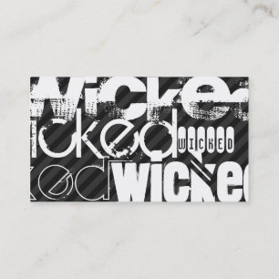 Wicked; Black & Mörk Grått Rand Visitkort