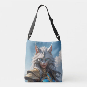 Wicked Blue Eyed Cat Tote Axelväska