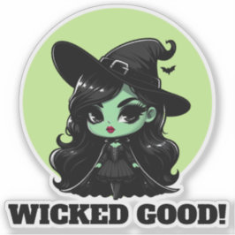 Wicked Bra Little Grönt Witch-inbjudan Klistermärken