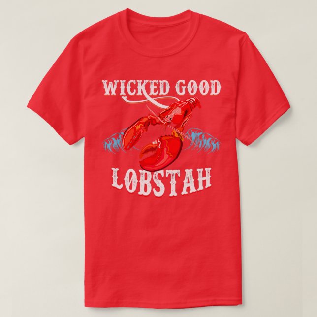 Wicked Bra Lobstah Maine Lobster Classic TShirt T Shirt (Design framsida)