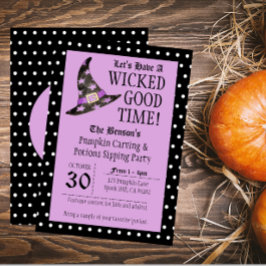 Wicked Bra Time Lila Halloween-inbjudan Inbjudningar