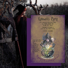 Wicked Bra Witch Halloween fest Inbjudningar