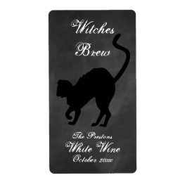 Wicked Cat Witches Brew Vin-etikett Fraktsedel