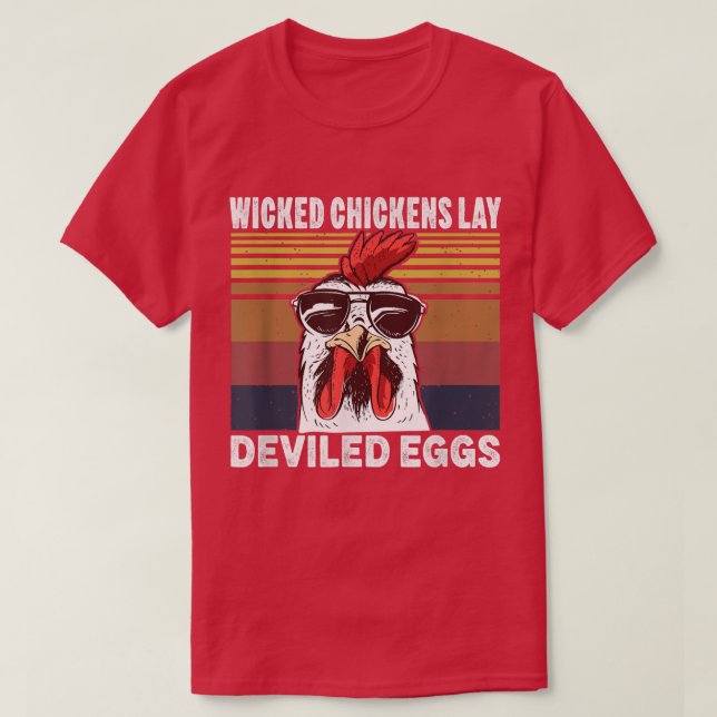 Wicked Chickens Lay Deviled Eggs Costume Halloween T Shirt (Design framsida)