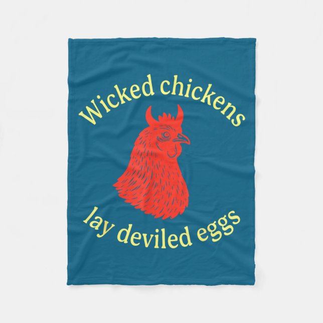 Wicked Chickens Lay Deviled Eggs  Fleecefilt (Framsidan)