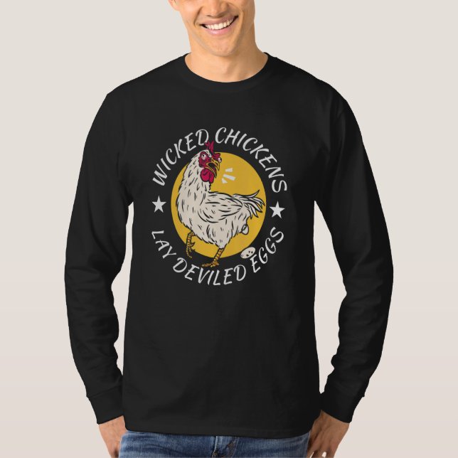 Wicked Chickens Ljugit Deviled Eggs Costume Hallow T Shirt (Framsida)