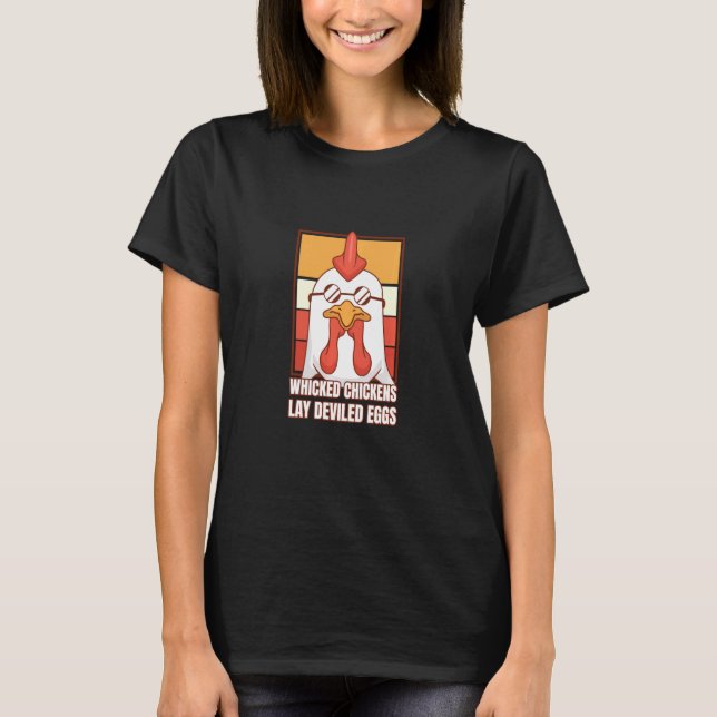 Wicked Chickens Ljugit Deviled Eggs Costume Hallow T Shirt (Framsida)