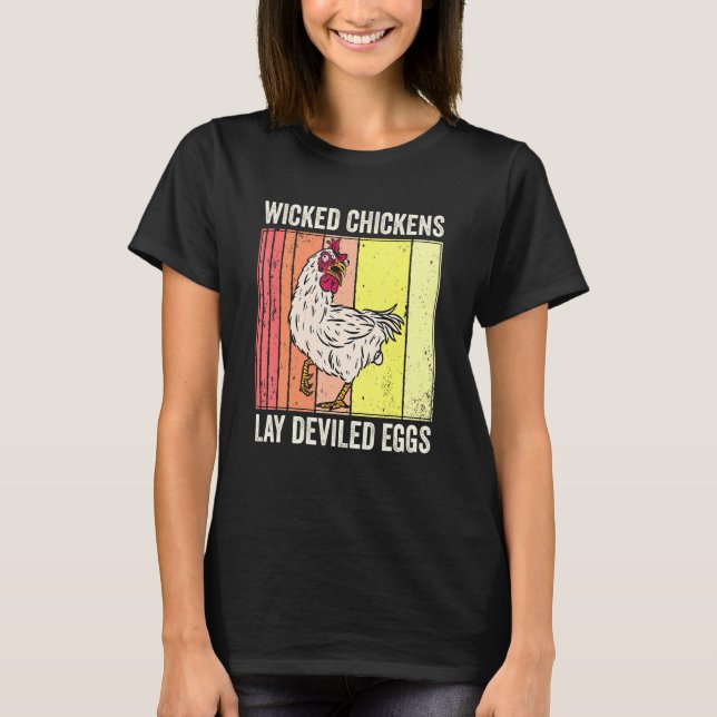 Wicked Chickens Ljugit Deviled Eggs Costume Hallow T Shirt (Framsida)