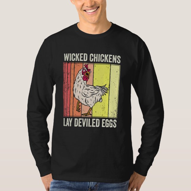 Wicked Chickens Ljugit Deviled Eggs Costume Hallow T Shirt (Framsida)