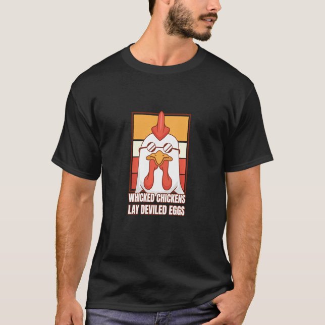 Wicked Chickens Ljugit Deviled Eggs Costume Hallow T Shirt (Framsida)