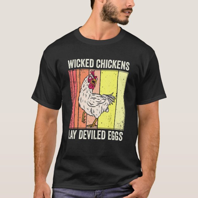 Wicked Chickens Ljugit Deviled Eggs Costume Hallow T Shirt (Framsida)