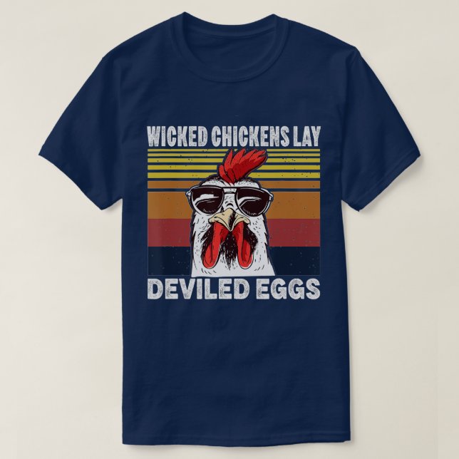Wicked Chickens Ljugit Deviled Eggs Costume Hallow T Shirt (Design framsida)