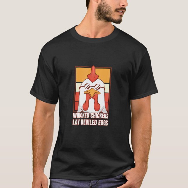 Wicked Chickens Ljugit Deviled Eggs Costume Hallow T Shirt (Framsida)