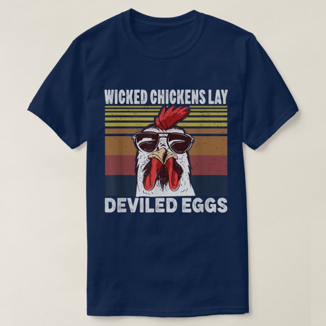 Wicked Chickens Ljugit Deviled Eggs Costume Hallow T Shirt (Design framsida)
