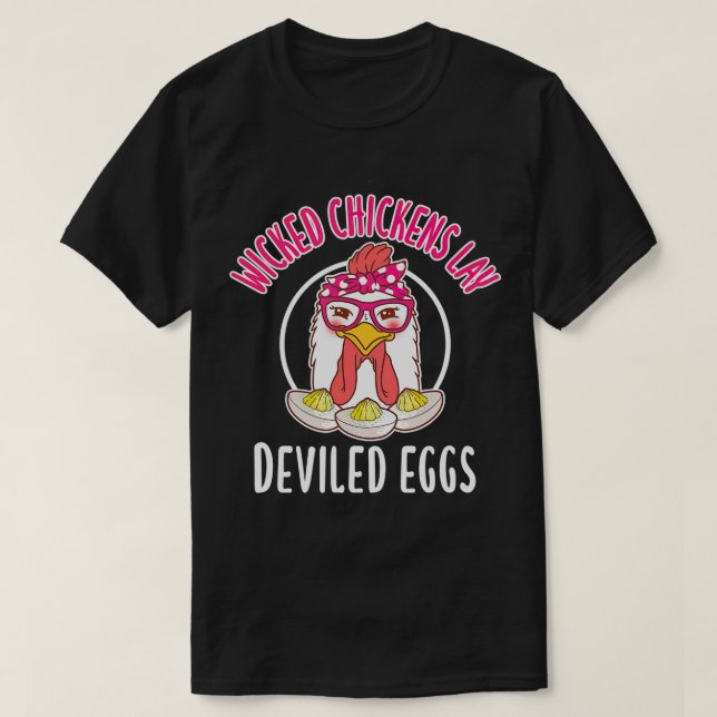 Wicked Chickens Ljugit Deviled Eggs Costume Hallow T Shirt (Design framsida)