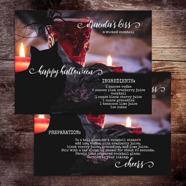Wicked Cocktail Recipe Halloween-vykort Vykort (Skapare uppladdad)