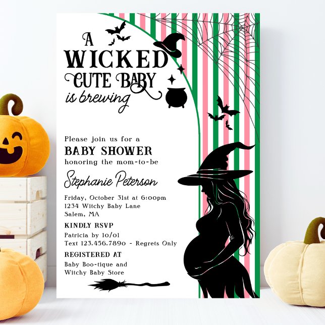Wicked Cute Baby brygger Halloween Baby Shower Inbjudningar (Skapare uppladdad)