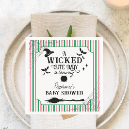 Wicked Cute Baby is Brewing Halloween Baby Shower Pappersservett
