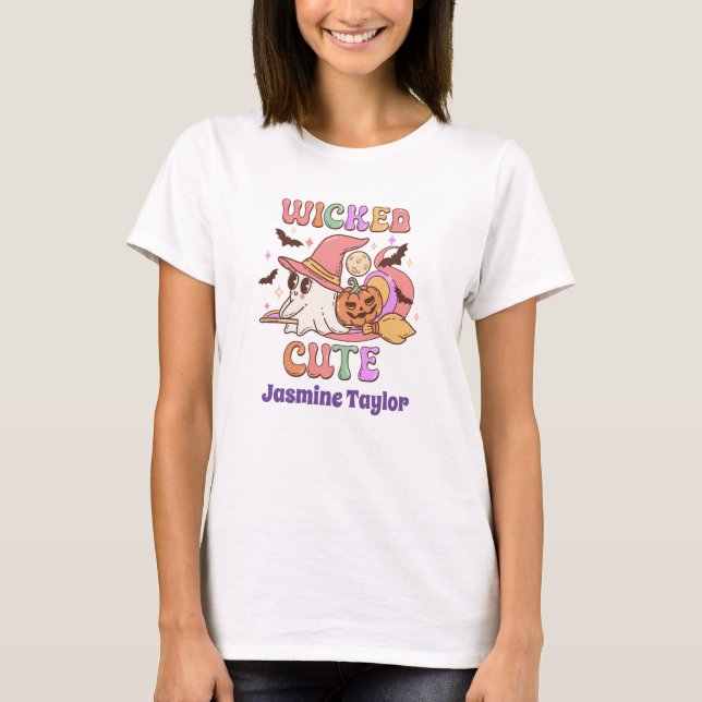 Wicked Cute, Groovy Ghost T Shirt (Framsida)