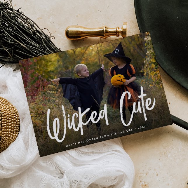 Wicked Cute Halloween-fotokort Kort (Skapare uppladdad)