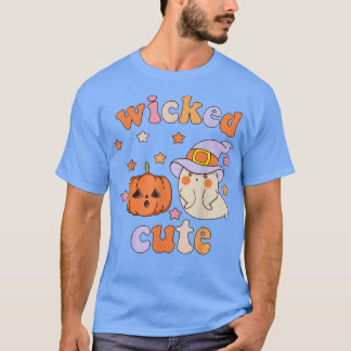 Wicked Cute Halloween Ghost Groovy Spooky Witch Gi T Shirt