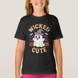 Wicked Cute Halloween Ghost i Witch Hat T Shirt