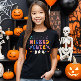 Wicked Cute Halloween Ghost Kids T Shirt