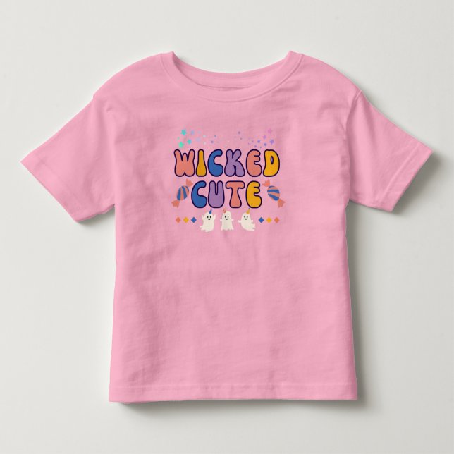 Wicked Cute Halloween Ghost T Shirt (Framsida)
