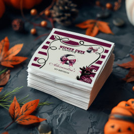 Wicked Cute & Turning One Girl Halloween 1 Birth Pappersservett