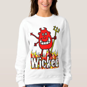 Wicked Djävulen med flamdesign T Shirt