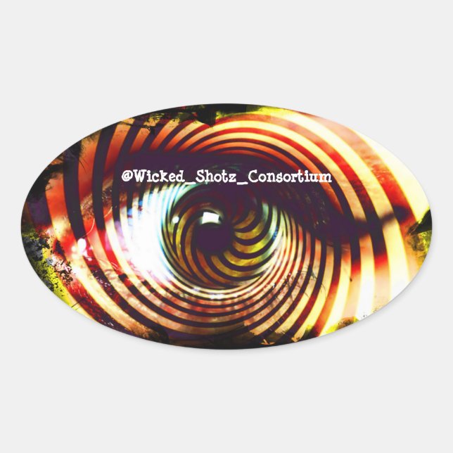 Wicked Eyez Ovalt Klistermärke (Framsida)